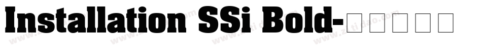 Installation SSi Bold字体转换